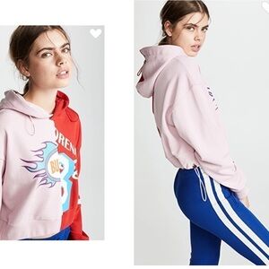 Mira Mikati Combo Hoodie Graphic Sweatshirt Oversized Crop